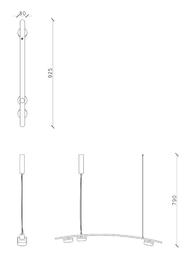 Arch Chandelier 01 — technical drawing