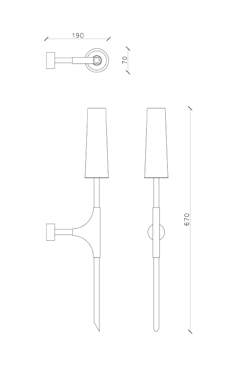 Torch Wall Lamp 1 — technical drawing