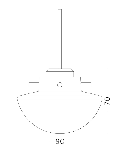 Mushroom Pendant — teknik çizim