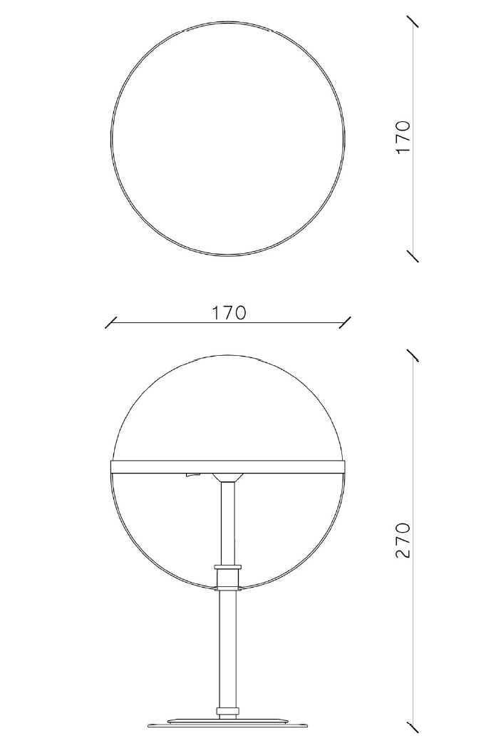 Metropolis Cordless — technical drawing