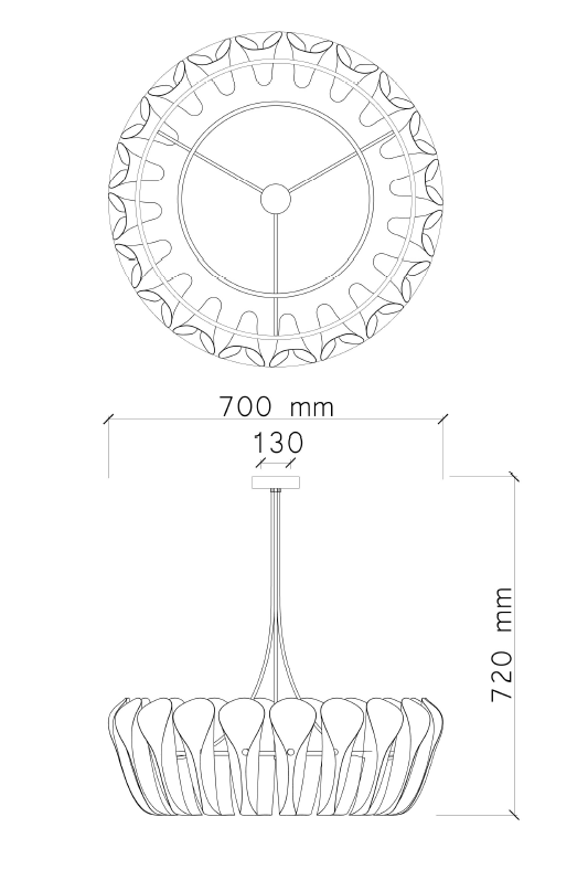 Pearl Chandelier 2 — technical drawing